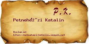 Petneházi Katalin névjegykártya