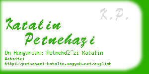 katalin petnehazi business card